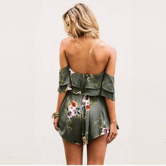 New! Women's Strapless Romper Size L - Picture 3 of 3